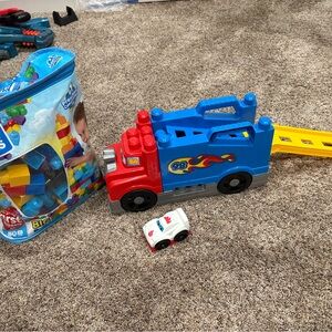 Fire Truck Building Set - Red and Blue